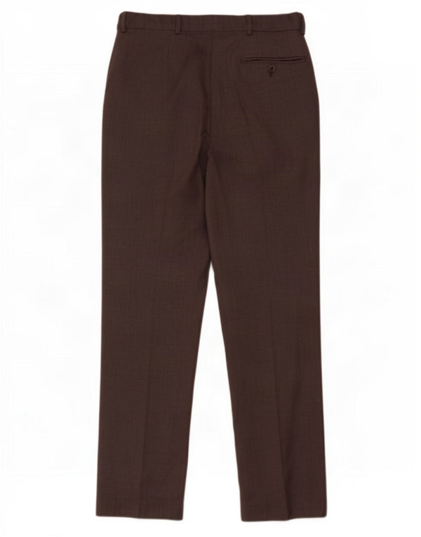 Marks & Spencer Mens Straight Suit Trousers W30 L30 Grey Wool