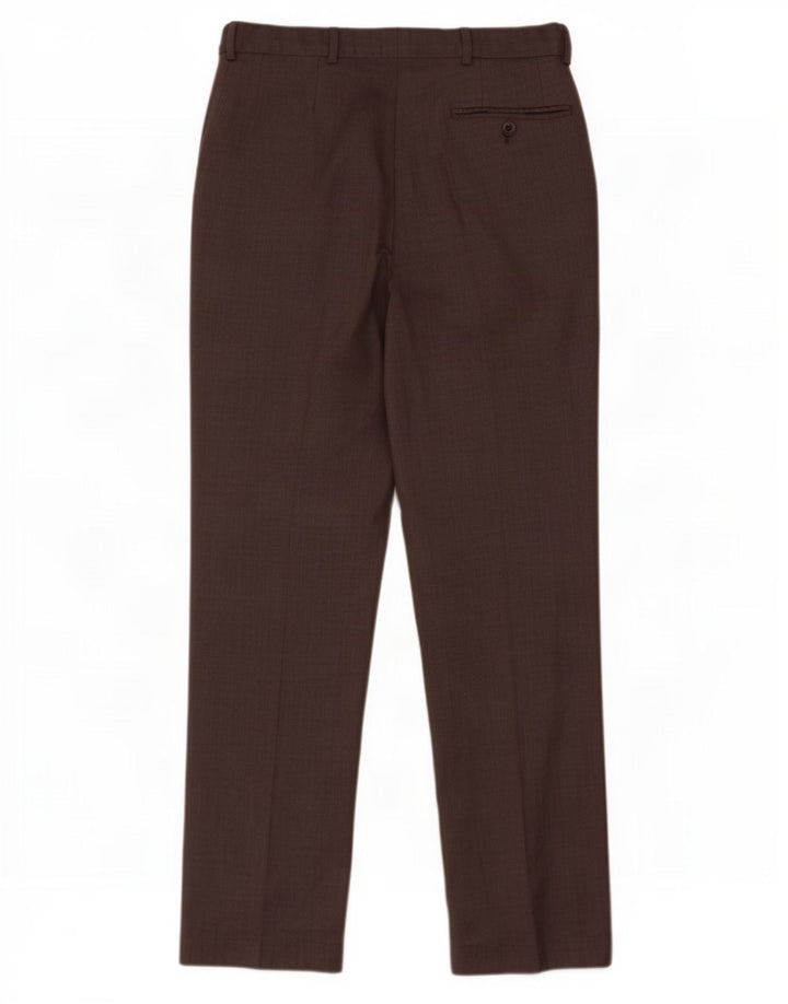 Marks & Spencer Mens Straight Suit Trousers W30 L30 Grey Wool