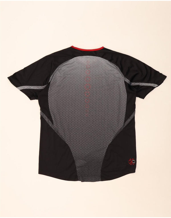 ADIDAS Mens Climacool T-Shirt Top XL Black Colourblock Polyester