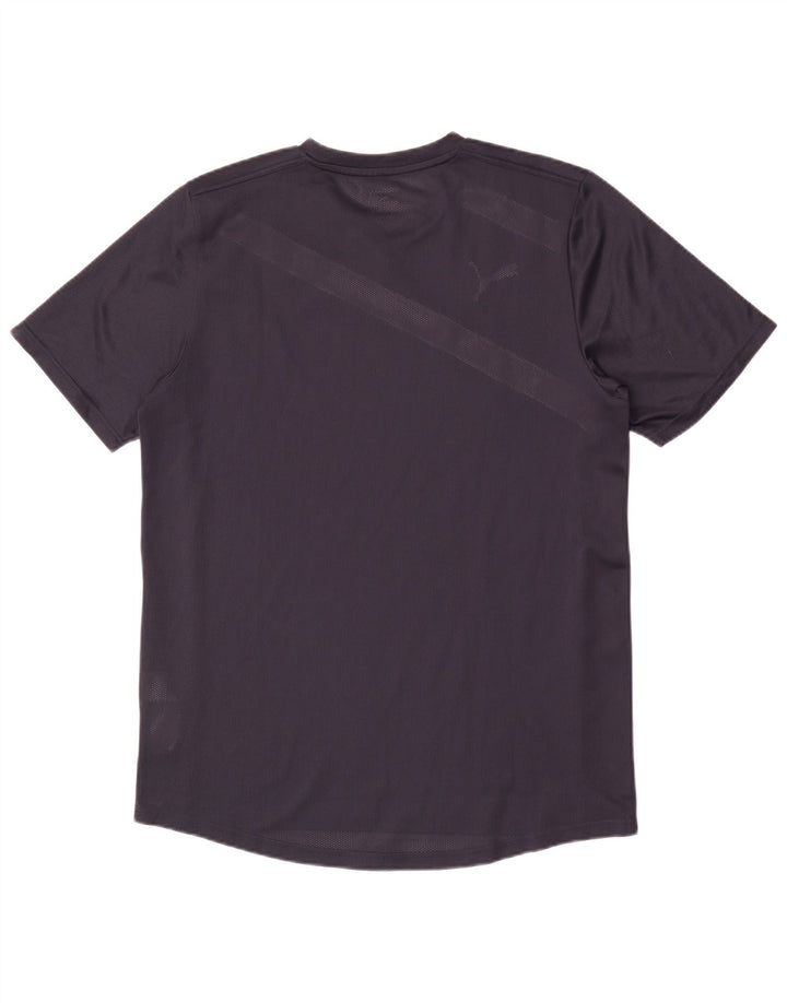 Puma Mens T-Shirt Top Large Navy Blue Striped