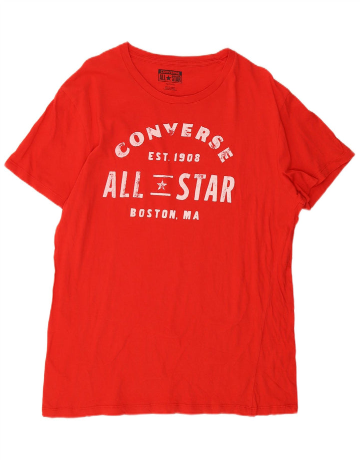 Converse Mens Graphic T-Shirt Top XL Red