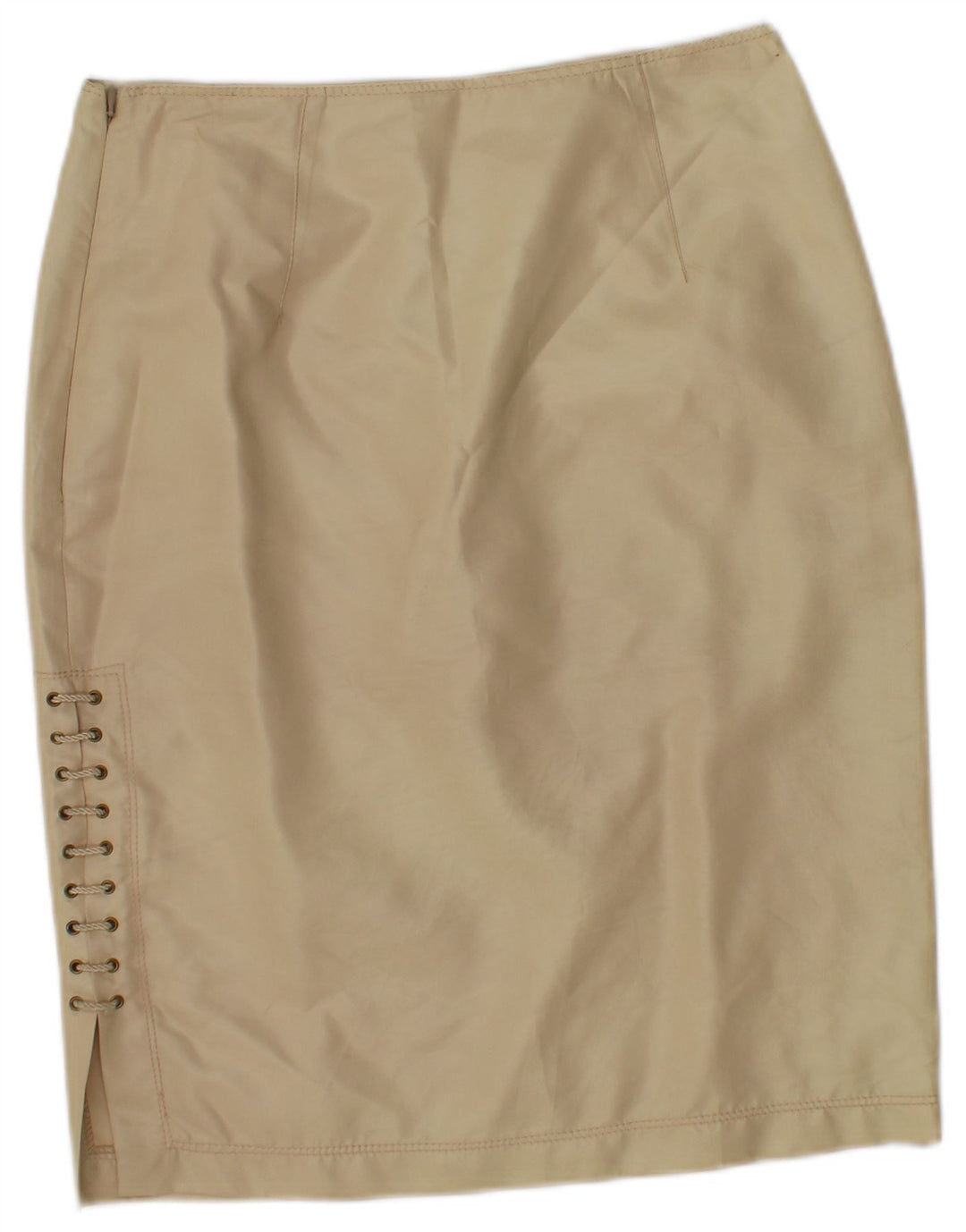 Vintage Womens Pencil Skirt Small W28 Beige