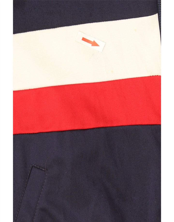 Champion Mens Tracksuit Top Jacket Medium Navy Blue Colourblock Polyester