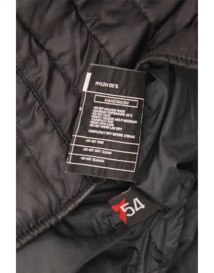 DAINESE Mens Graphic Biker Jacket EU 54 Large Black Nylon