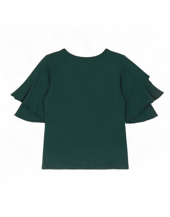 Marks & Spencer Womens Blouse Top UK 14 Medium Green Viscose