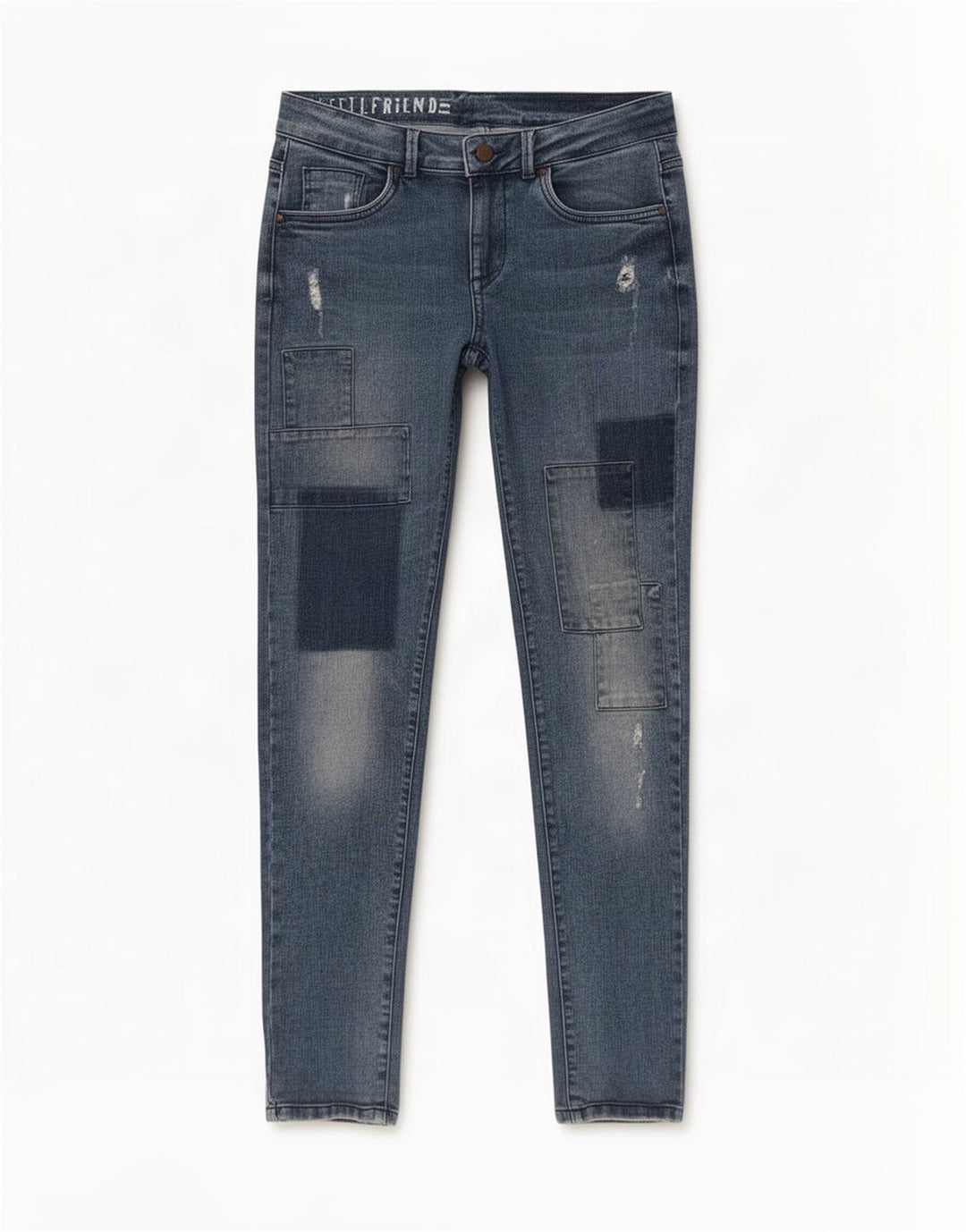 Marks & Spencer Womens Girlfriend Slim Jeans UK 10 Small W30 L31 Blue