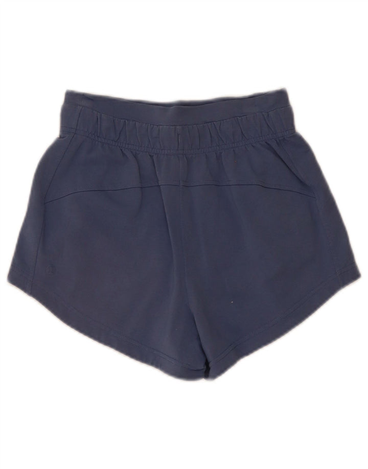 Lululemon Womens Sport Shorts US 4 Small  Navy Blue Cotton