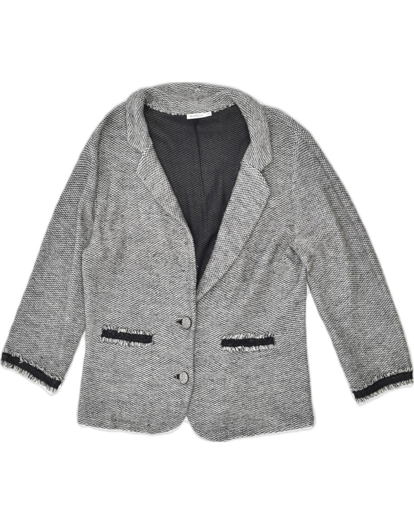 MARELLA Womens 2 Button Blazer Jacket UK 20 2XL Grey Wool | Vintage | Thrift | Second-Hand | Used Clothing | Messina Hembry 