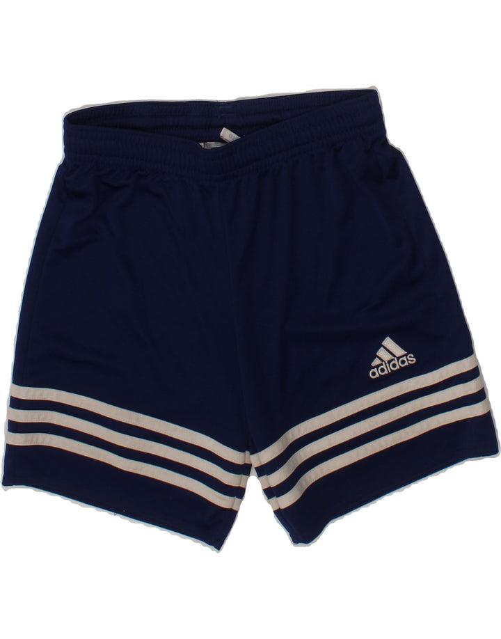 ADIDAS Boys Climalite Sport Shorts 7-8 Years Small Navy Blue Polyester Vintage Adidas and Second-Hand Adidas from Messina Hembry 