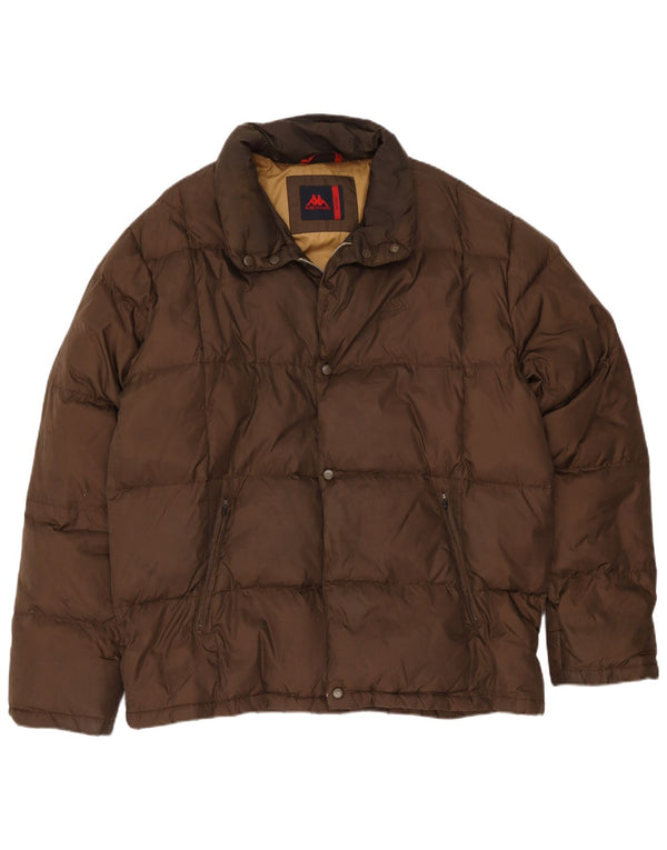 Kappa Womens Padded Jacket UK 46 3XL Brown Polyamide