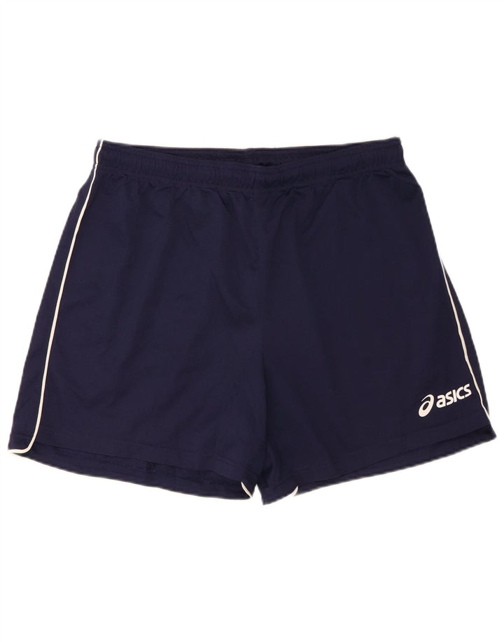 Asics Boys Sport Shorts 15-16 Years 2XL Navy Blue Polyester