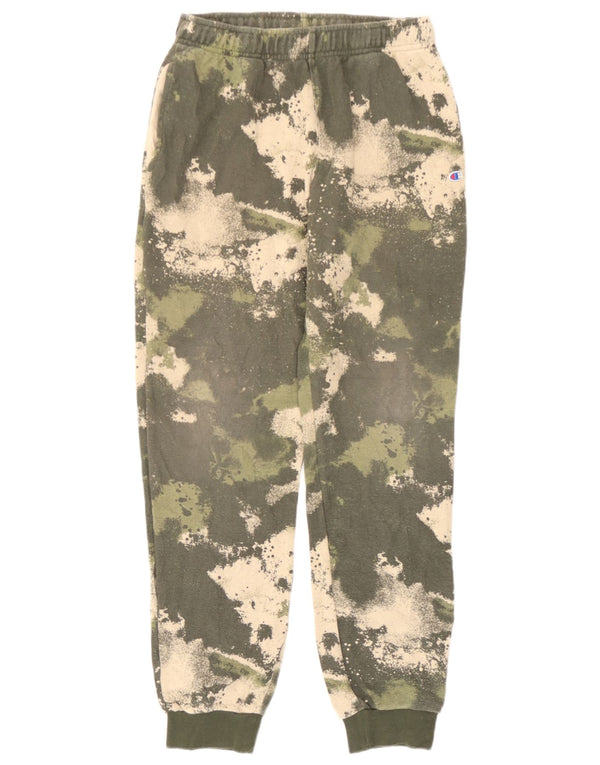 Champion Boys Tracksuit Trousers Joggers 14-15 Years Large Green Tie Dye