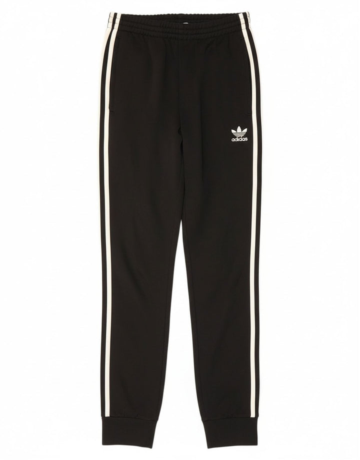 Adidas Mens Tracksuit Trousers Joggers Small Black Polyester