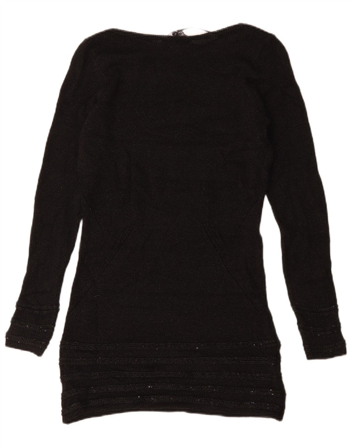 Marks & Spencer Womens Per Una Boat Neck Jumper Sweater UK 8 Small Black