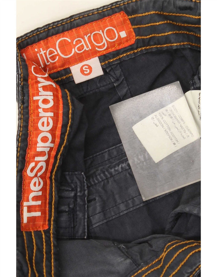 Superdry Mens Cargo Shorts Small W32 Navy Blue Cotton