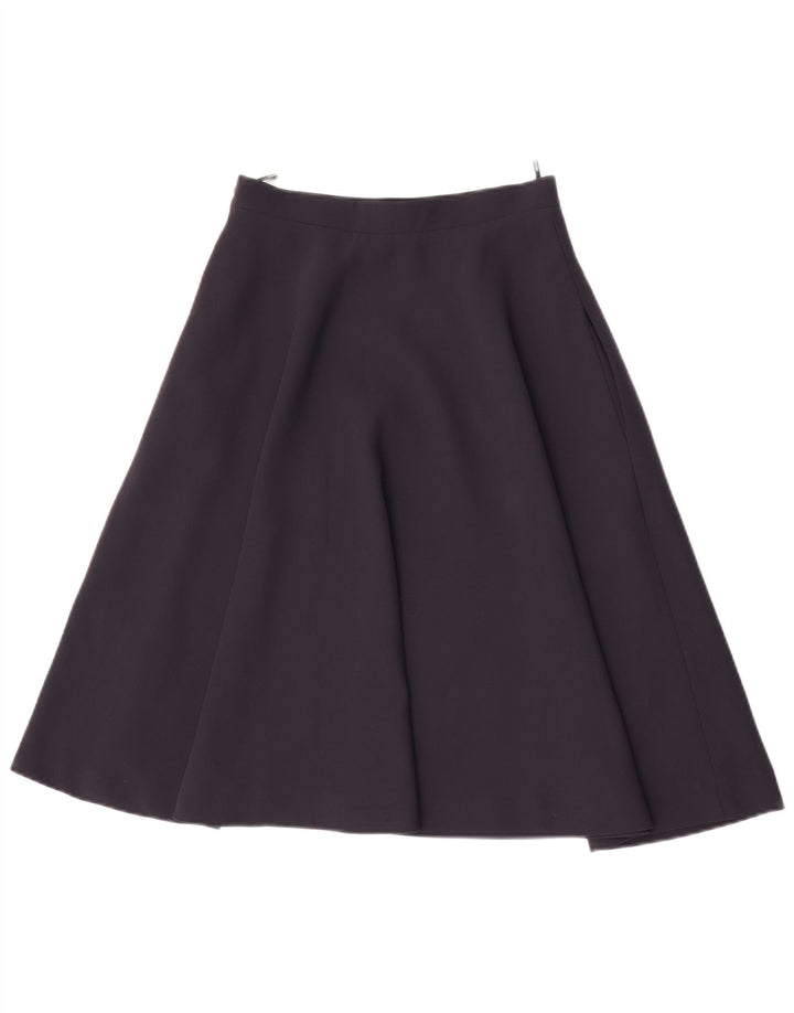 Armani Womens A-Line Skirt IT 40 Small W26  Navy Blue Polyester
