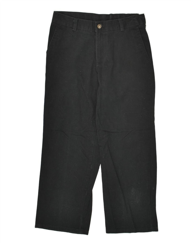 CHAPS Boys Husky Straight Chino Trousers 9-10 Years W26 L23  Black Cotton | Vintage Chaps | Thrift | Second-Hand Chaps | Used Clothing | Messina Hembry 