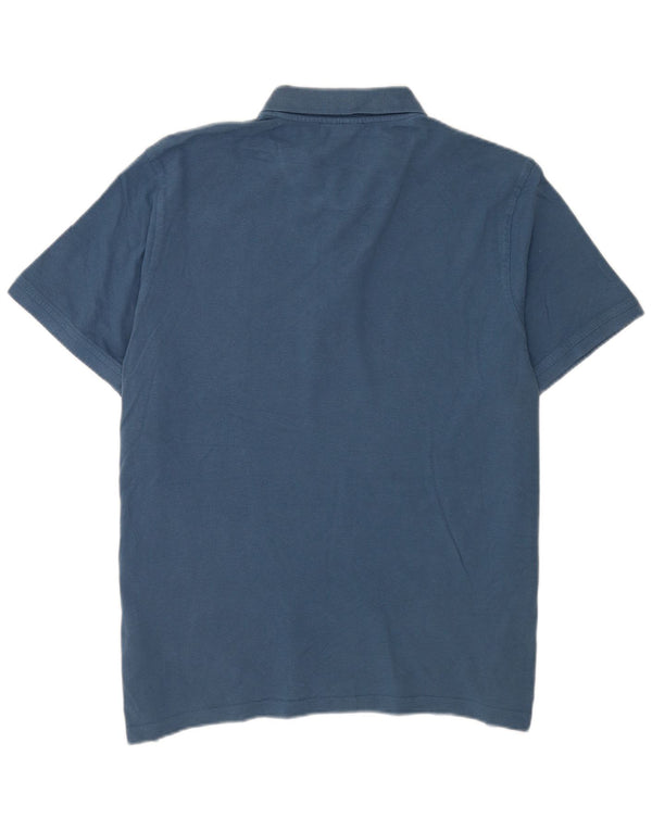 Pierre Cardin Mens Short Sleeve Polo Shirt 2XL Blue Cotton