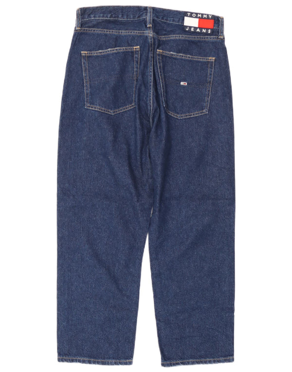 Tommy Hilfiger Womens Harper High Rise Straight Jeans W29 L24 Blue Cotton