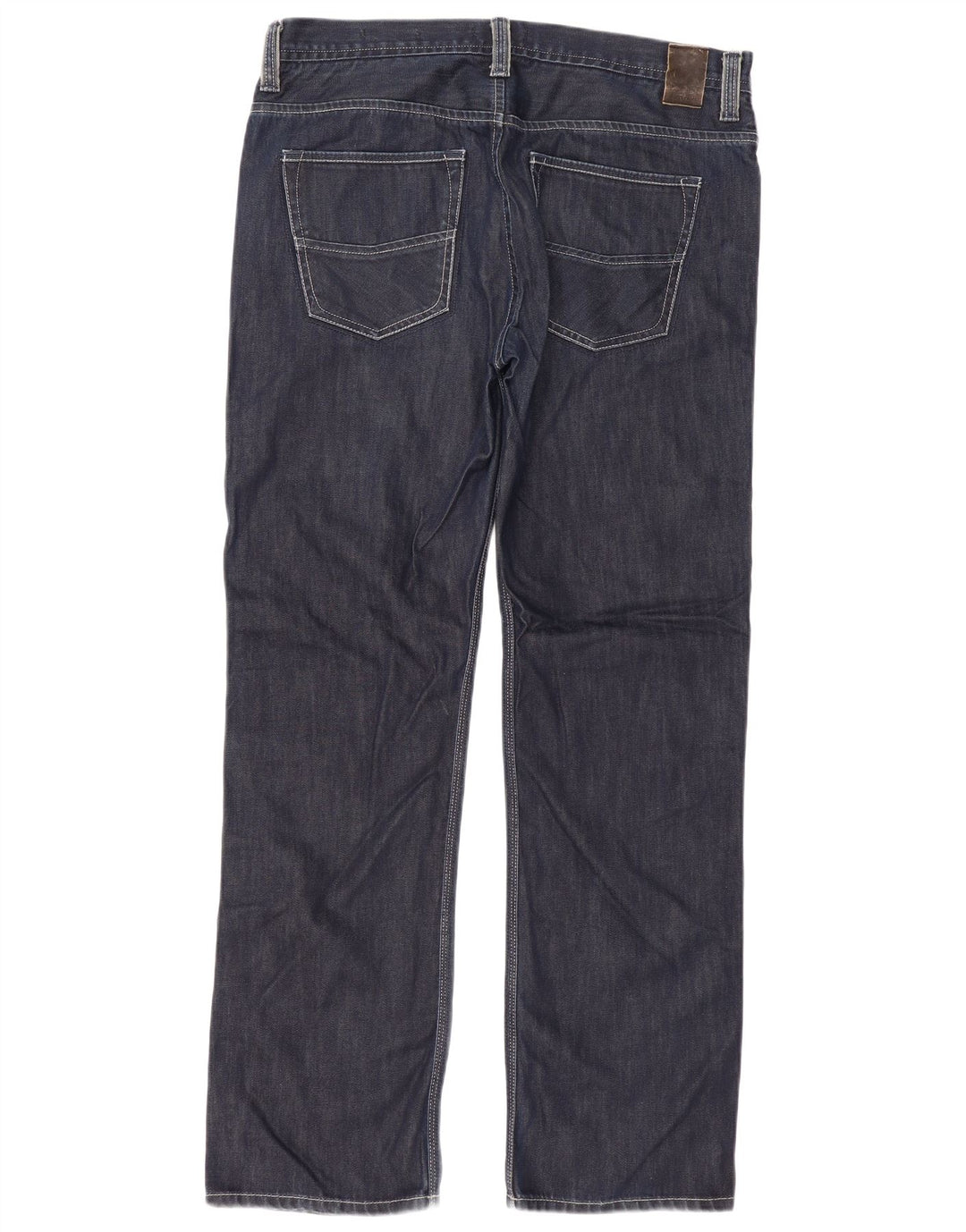 Marks & Spencer Mens Autograph Straight Jeans W36 L33 Navy Blue Cotton
