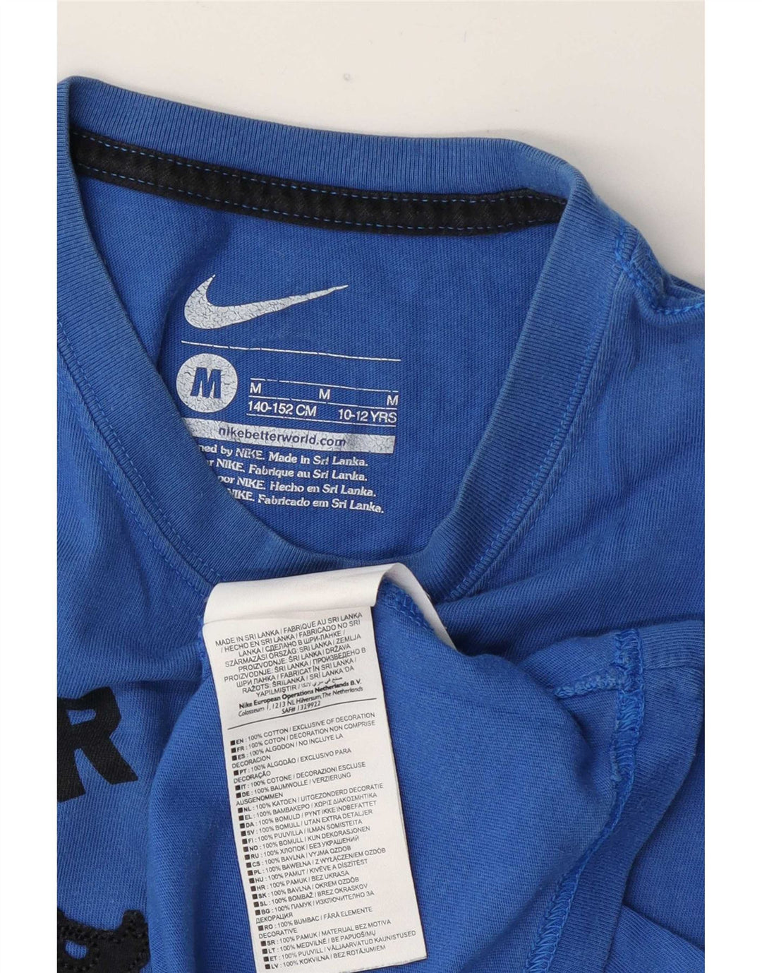 Nike Boys Inter Milan Graphic T-Shirt Top 10-11 Years Medium Blue Cotton