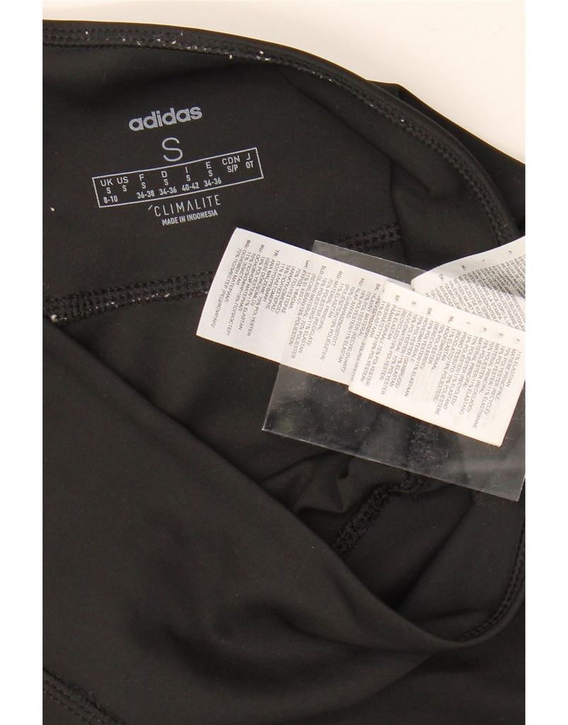 ADIDAS Womens Climalite Capri Leggings UK 8/10 Small Black Polyester Vintage Adidas and Second-Hand Adidas from Messina Hembry 