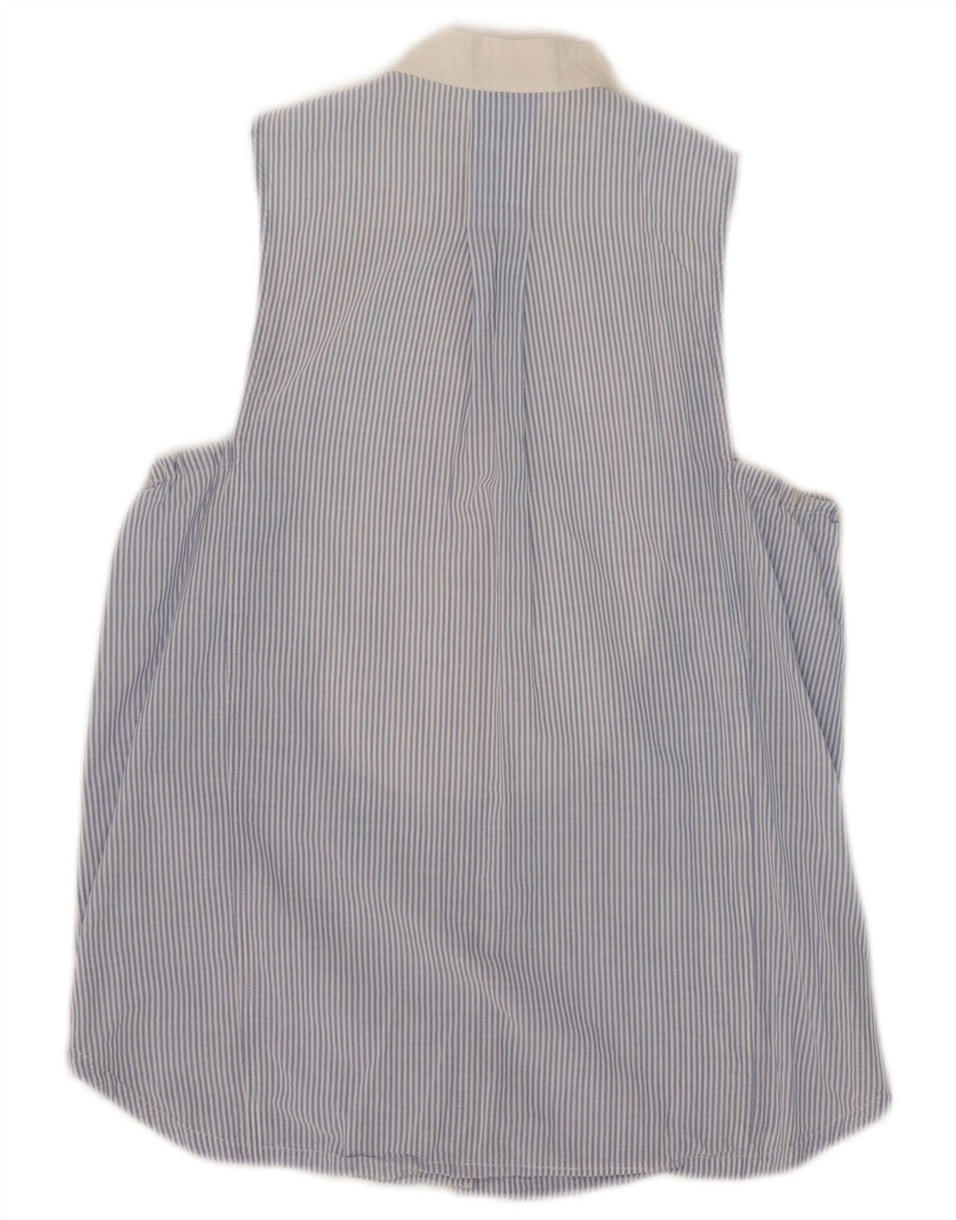SIVIGLIA Womens Sleeveless Shirt Blouse IT 42 Medium Blue Pinstripe
