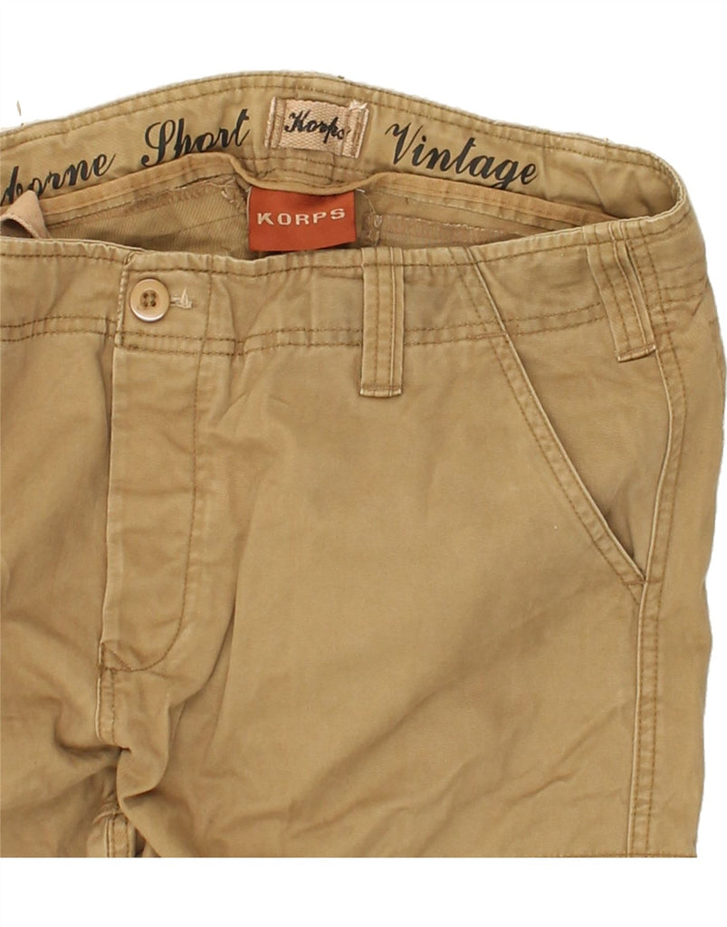 VINTAGE Mens Cargo Shorts W36 Large Beige Cotton | Vintage Vintage | Thrift | Second-Hand Vintage | Used Clothing | Messina Hembry 
