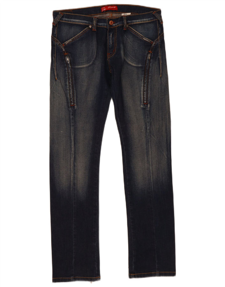 Phard Womens Straight Jeans W30 L31 Navy Blue Cotton