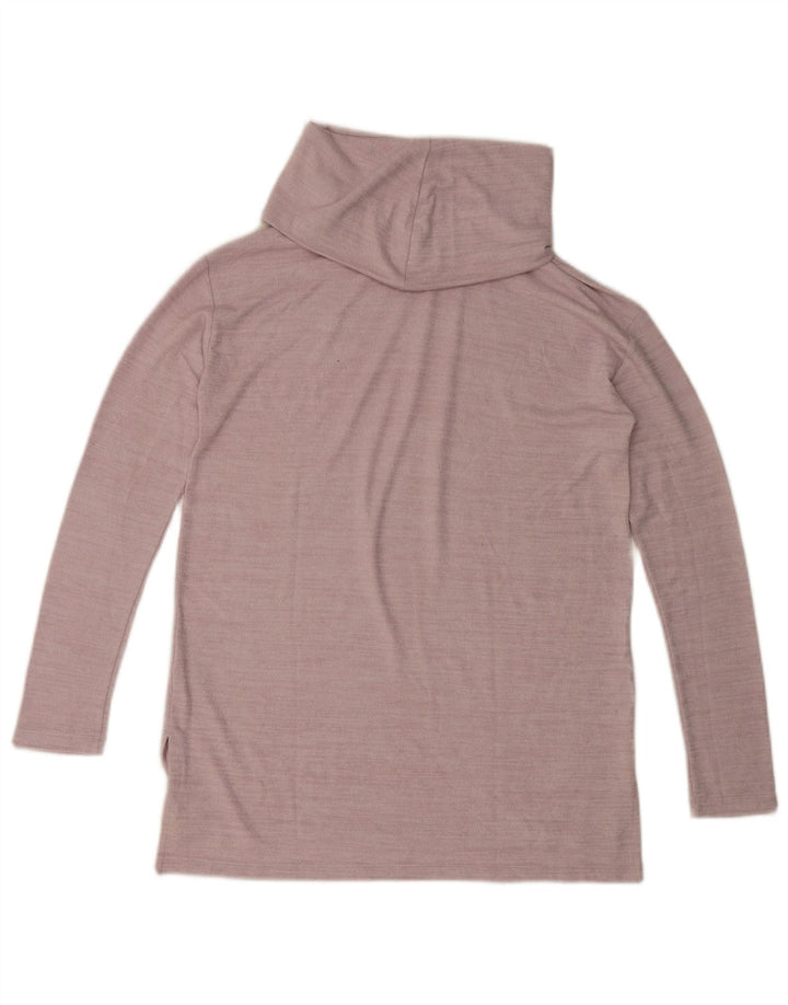 Gap Womens Oversized Top Long Sleeve UK 10 Small Pink Flecked Polyester
