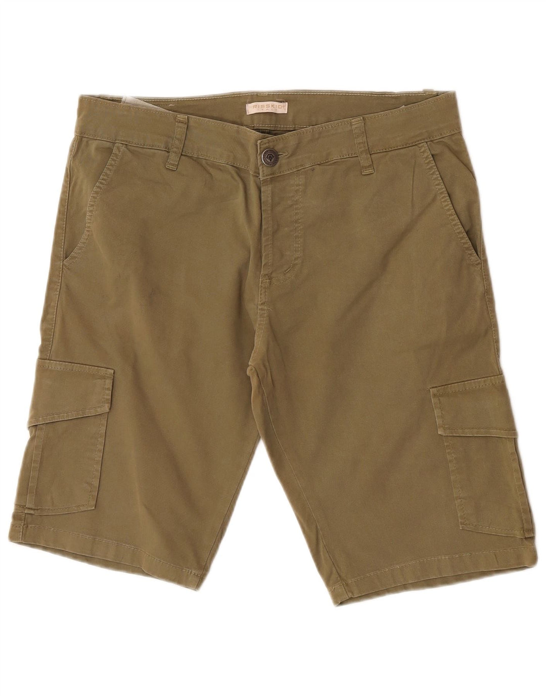 Risskio Mens Cargo Shorts W34 Large Khaki
