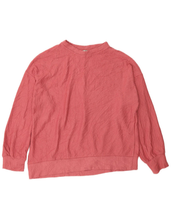 Zara Womens Trafaluc Oversized Sweatshirt Jumper UK 10 Small Pink