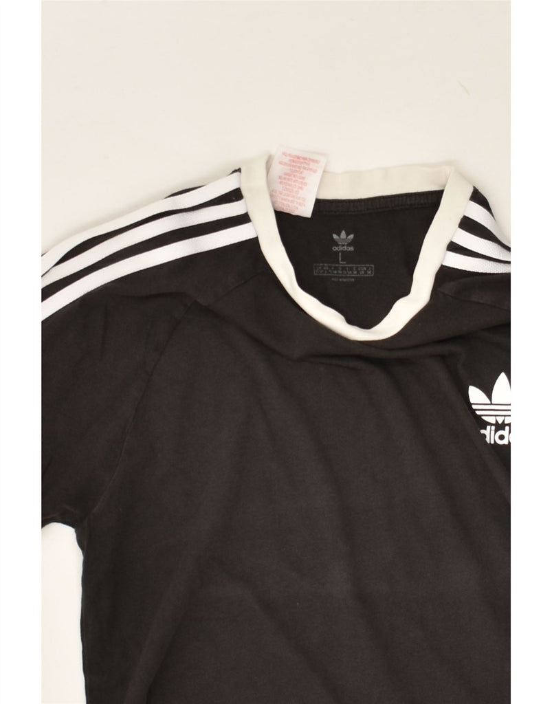 ADIDAS Boys Graphic T-Shirt Top 13-14 Years Large Black Cotton | Vintage Adidas | Thrift | Second-Hand Adidas | Used Clothing | Messina Hembry 