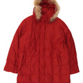 BRUGI Womens Oversized Hooded Padded Coat IT 50 XL Red Polyester