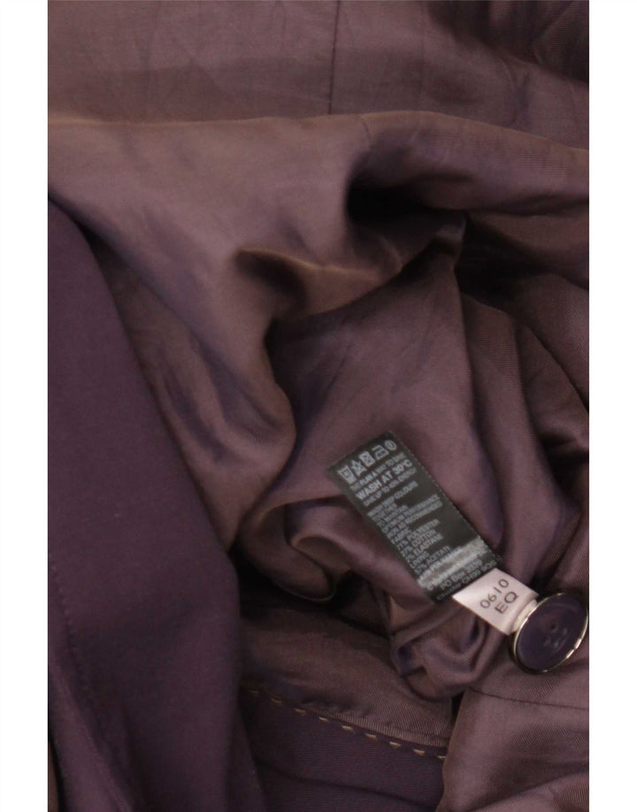 Marks & Spencer Womens Autograph Trench Coat UK 18 XL Purple Polyester