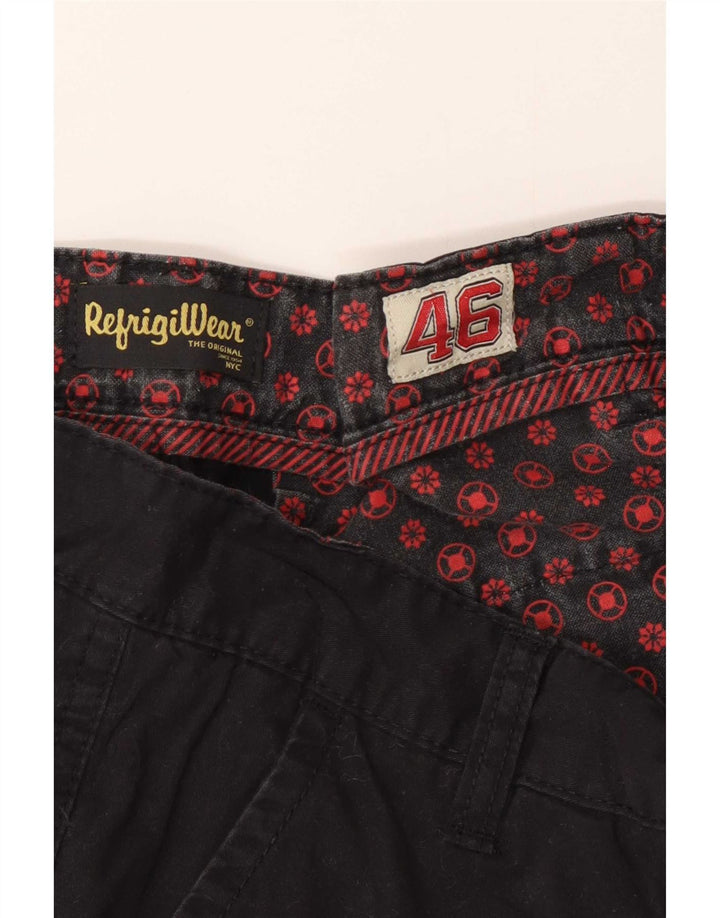 Refrigiwear Mens Cargo Shorts IT 46 Small W29 Black