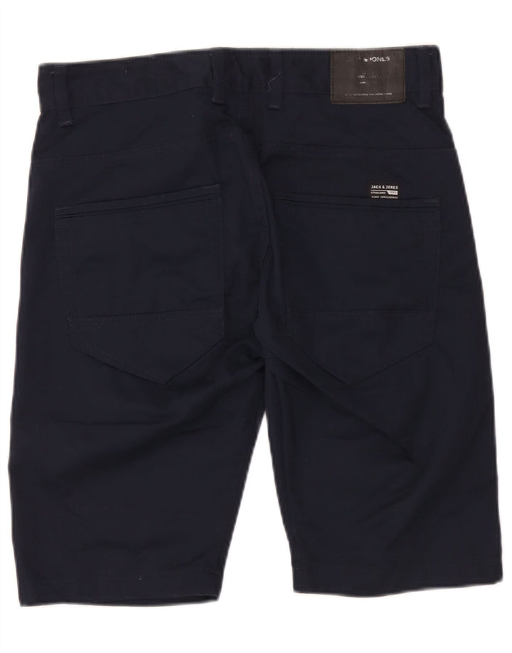 Jack & Jones Mens Casual Shorts Medium W32 Navy Blue Polyester