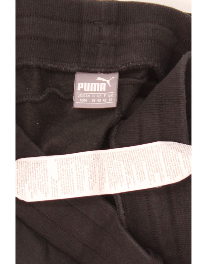 PUMA Womens Tracksuit Trousers Joggers UK 12 Medium Black Cotton
