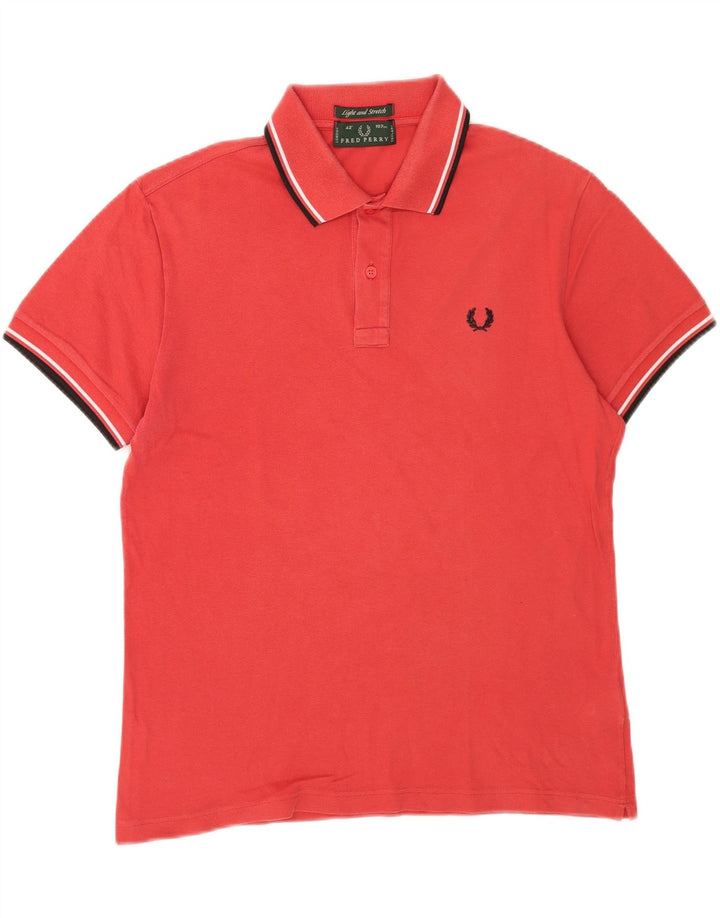 Fred Perry Mens Polo Shirt Medium Red Cotton