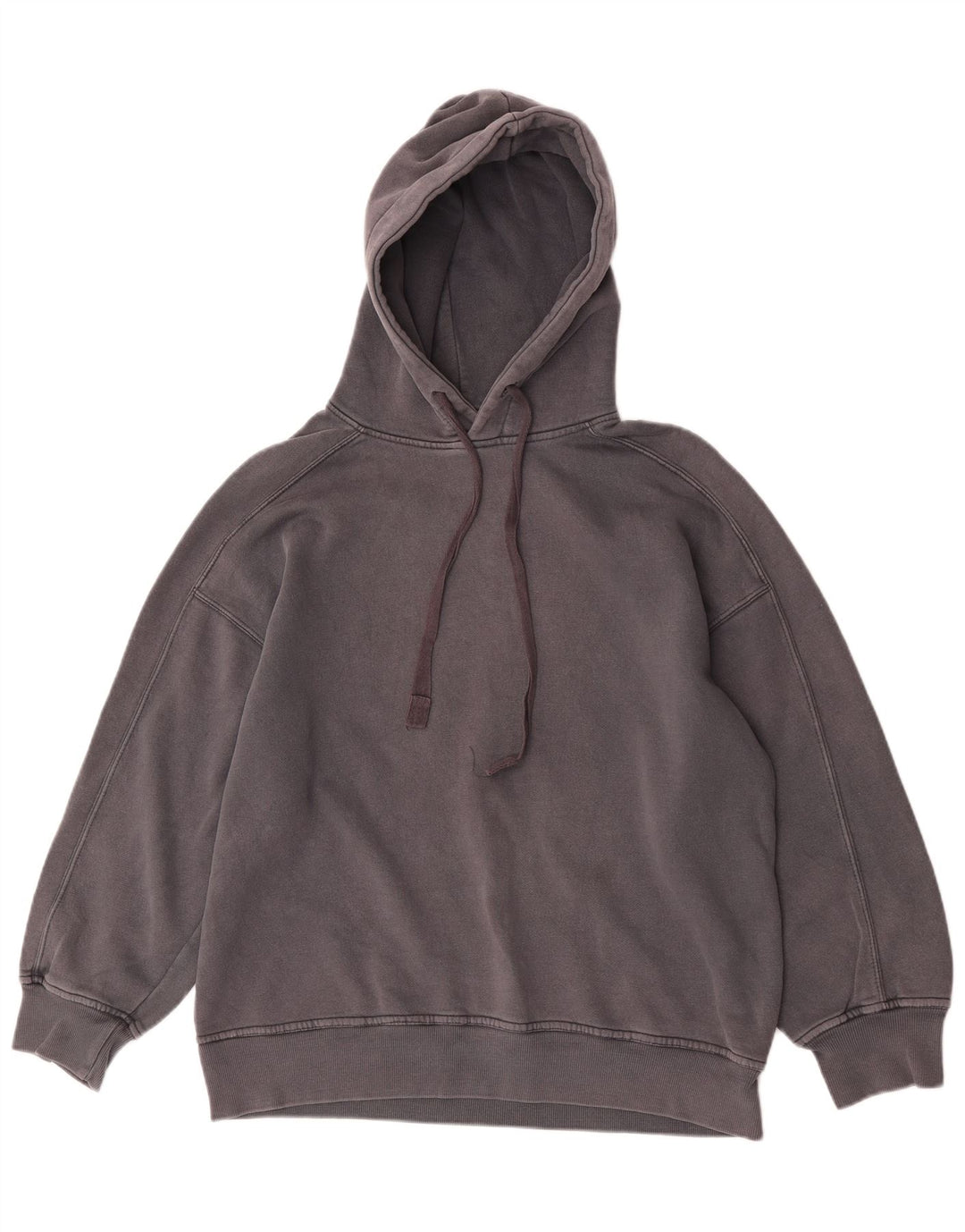 Zara Womens Oversized Hoodie Jumper UK 10 Small Grey Cotton