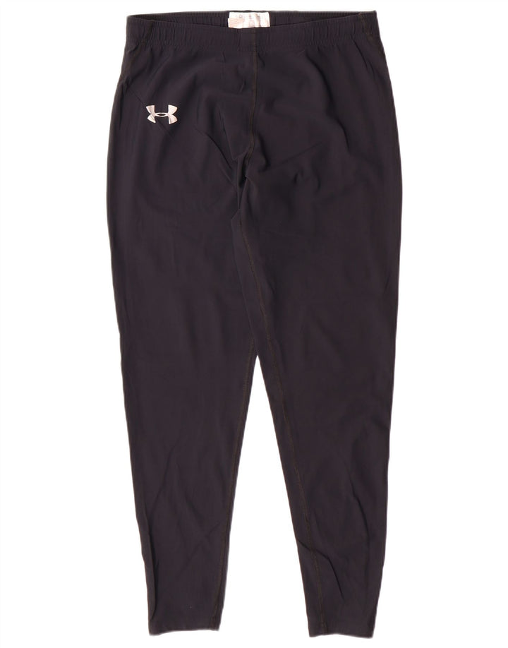 UNDER ARMOUR Womens Heat Gear Tracksuit Trousers UK 14 Large  Navy Blue