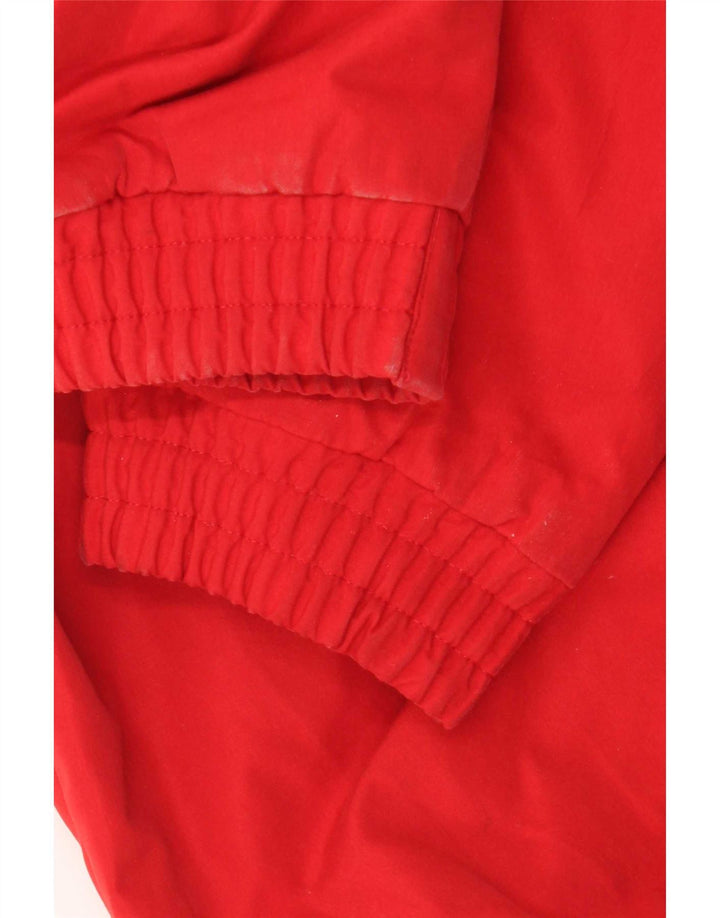 Kartel Mens Bomber Jacket UK 38 Medium Red Polyester