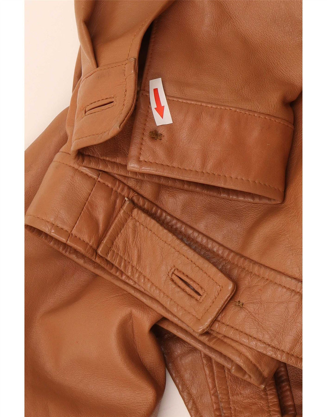 Chevignon Mens Leather Jacket UK 38 Medium Brown