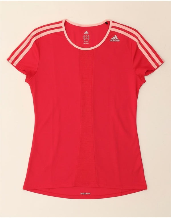 Adidas Womens Climalite T-Shirt Top UK 8/10 Small Pink Polyester