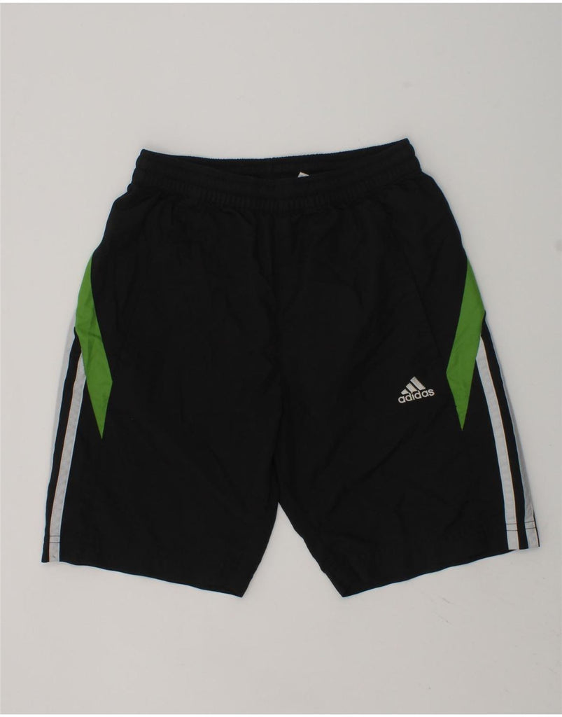 ADIDAS Boys Sport Shorts 9-10 Years Black Polyester | Vintage Adidas | Thrift | Second-Hand Adidas | Used Clothing | Messina Hembry 