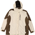 IGUANA Womens Hooded Windbreaker Jacket EU 46 XL White Colourblock
