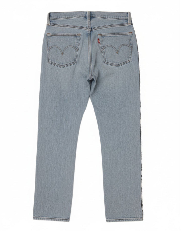 Levi's Womens 501 Graphic Straight Jeans W26 L26 Blue Cotton