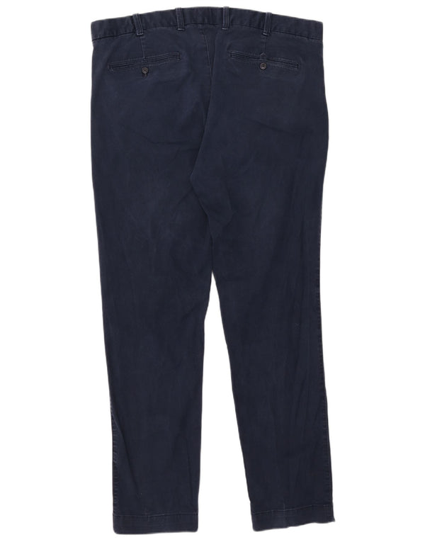 Gap Mens Slim Chino Trousers W38 L32 Navy Blue Cotton