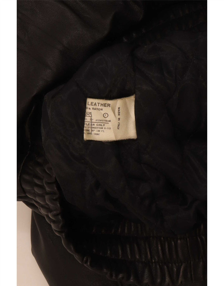 Vintage Mens Leather Jacket IT 50 Large Black