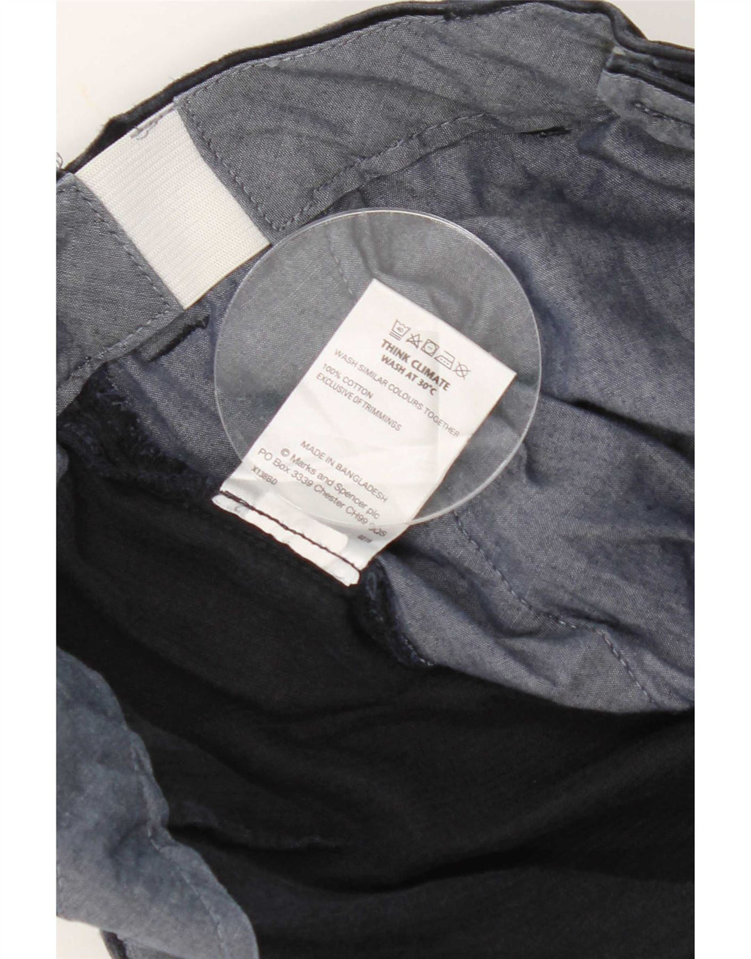 Marks & Spencer Womens Regular Fit Corduroy Trousers W38 L31 Navy Blue